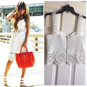 White boutique crop top